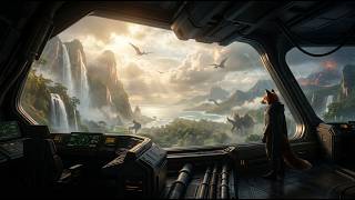 Dinosaur Planet Ancient | Sci-Fi Space Ambient (8-Minute Experience) • Beyond the Window Sci-Fi