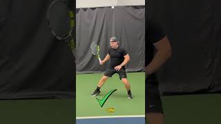 Stay on the toes. Rotate the hip. Drive the ball 🔖 Save for later!#tennistips #tennisplayer #tennis