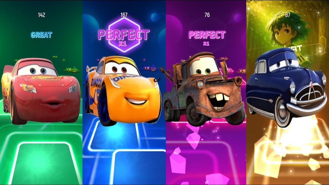 🎵 Perfect📈Tiles Hop🏐Run – Mater🫶Joins the Race!