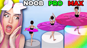 Noob vs MAX LEVEL in Crazy Ballerina 3D!