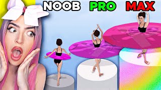 Noob vs MAX LEVEL in Crazy Ballerina 3D! screenshot 4