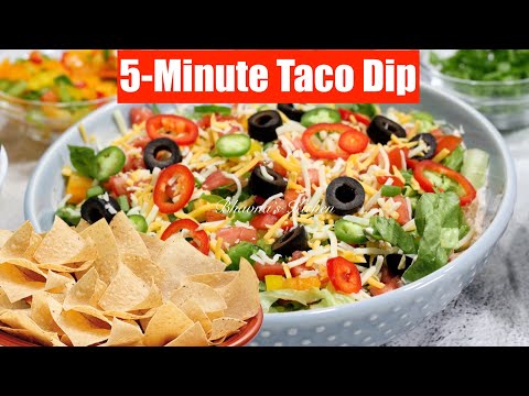 5-Minute How to Taco Dip Make-ahead + Seasoning & Festive Salsa Video Recipes Bhavna's Kitchen