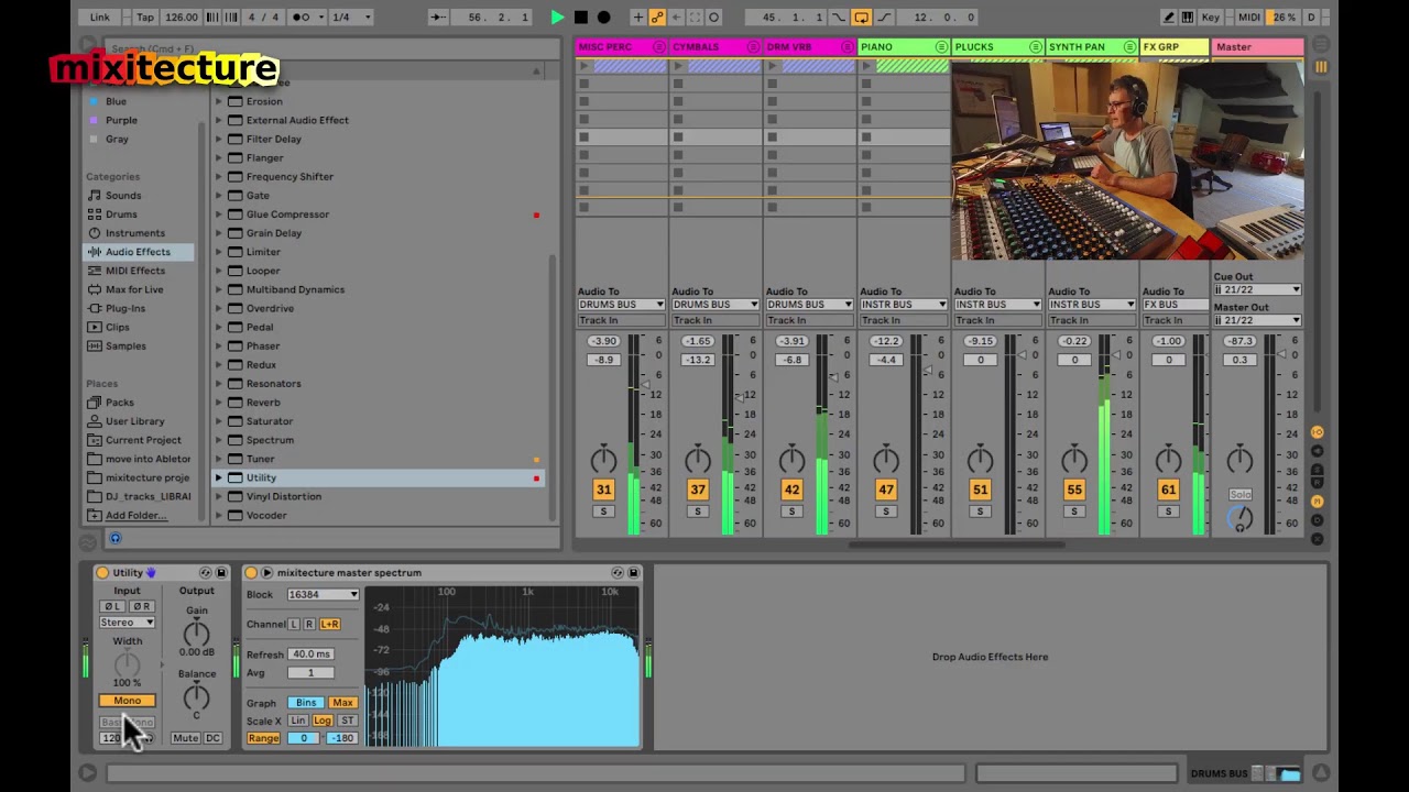 mixing HOUSE music 33 Channels of Drums 126bpm YouTube