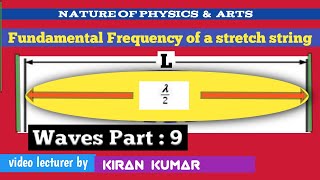 #fundamental_frequency_of_stretched_string #waves part 9  Fundamental Frequency of stretch string 11