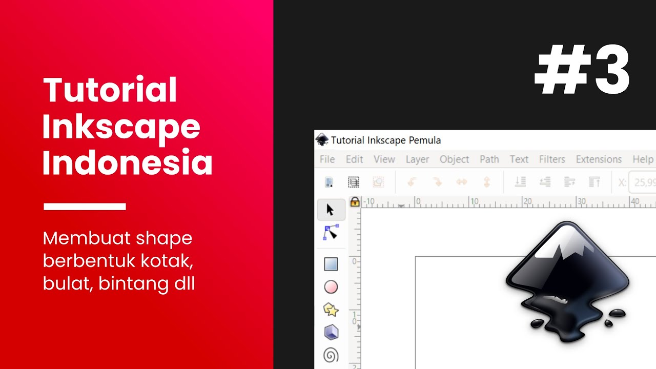 Tutorial Inkscape Indonesia part 3 - Shapes - YouTube