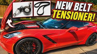 Installing A NEW C7 CORVETTE BELT TENSIONER Replacement!