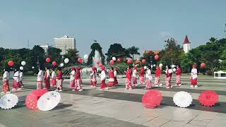 Lenggang Nusantara KCBI Surabaya berkain nuansa ❤️🤍💃