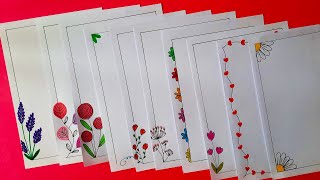 10 Beautiful Border Designs | Project Work Designs | Front Page Design for School Project