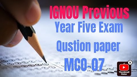 IGNOU//MCO07//MCOM//PREVIOUS YEAR QUESTION PAPER//WATCH NOW//SUBSCRIBE FOR MORE UPDATES