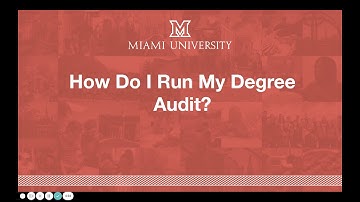 How Do I Run My Degree Audit?