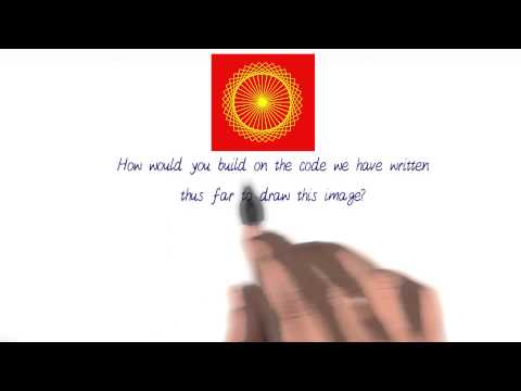 رسم دائرة من مربعات