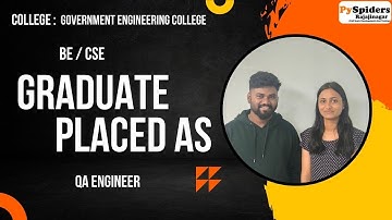 BE (CSE) Graduate Placement Story From PySpiders Rajajinagar | As a QA ENGINEER