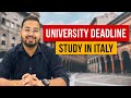 Last chance to study in italy  september 2024 intake