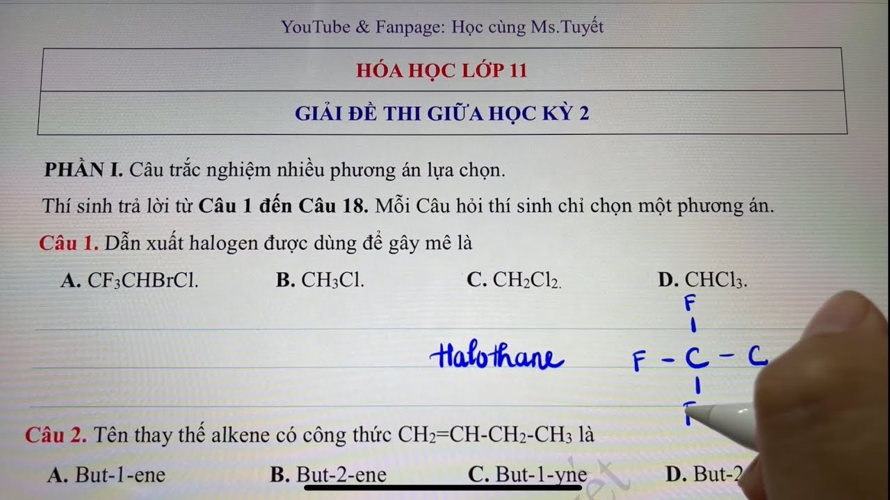 Hóa 11. Giải đề thi giữa kỳ 2 - Form mới 2025