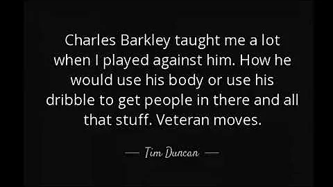 Charles Barkley schools young Tim Duncan and David Robinson
