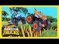 MONSTER TRUCKS JUMP SPEARS OF FEAR! | Monster Trucks Island | @Hot Wheels