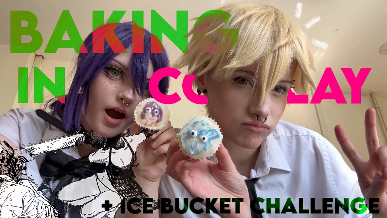 BAKING IN CHAINSAWMAN COSPLAY | FT @scrrlets