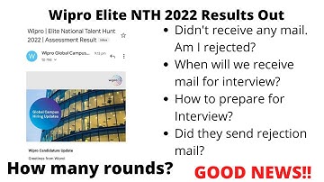 Wipro Elite Exam Results Out | Wipro Interview Invite to Shortlisted Candidates |