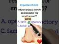 smell sensory nerve ||  olfactory function || #shorts #medical #biology