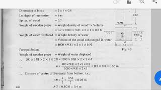 metacentric height problems
