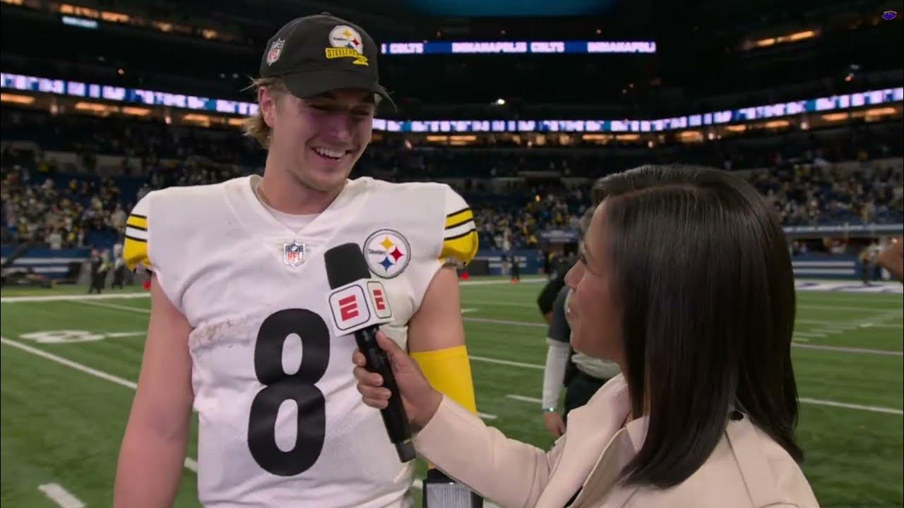 Kenny Pickett postgame interview after win vs. Colts YouTube