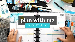 PLAN WITH ME :: AUGUST CLASSIC HAPPY PLANNER MONTHLY LAYOUT & OVERVIEW PAGES SETUP