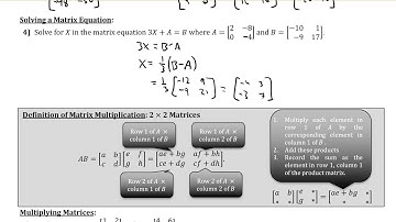 8.3 Matrix Operations