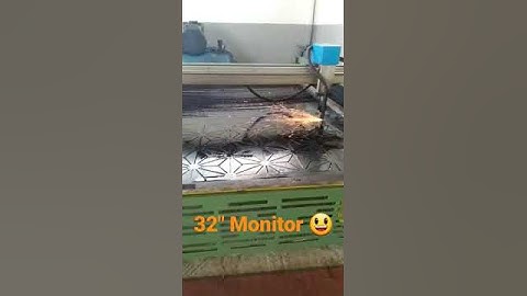 32" HP monitor on a cnc plasma cutting machine #machine #cnc #cncmachine #diycnc #cncart #cncdesign