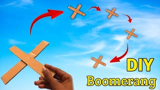 How to make boomerang , how to make a boomerang from cardboard which comes back , flying toy