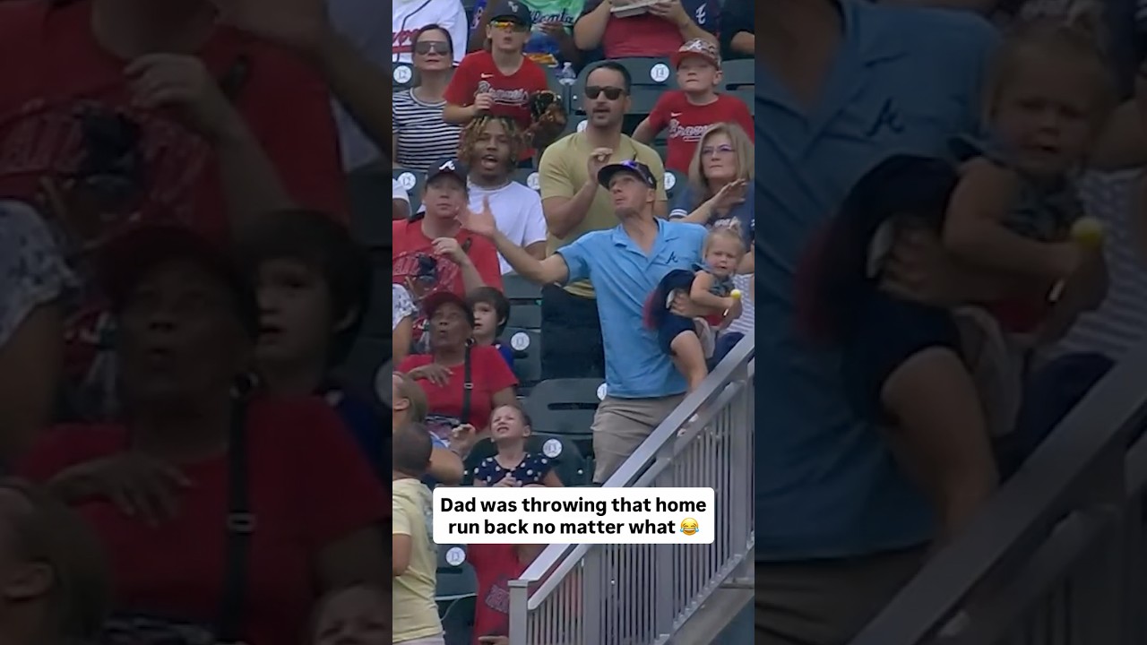 Dad was throwing that home run back no matter what 😂 #mlb #baseball
