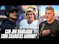 Will Jim Harbaugh Be Able To Save Justin Herbert&#39;s Career &amp; Resurrect The Chargers? | Pat McAfee