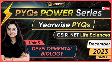 PYQ Power Series | Developmental Biology | Year-wise PYQs | Dec 2023 Shift 1 | Jyoti Kumari | CSIR |