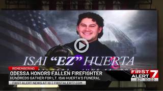 Fallen Odessa Firefighter Isai Huerta Honored at Memorial Service | CBS7 Report