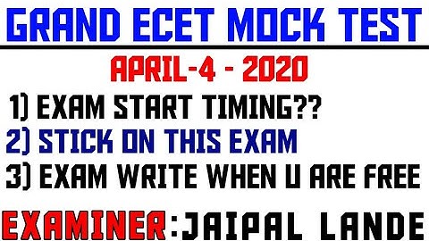 GRAND ECET MOCK TEST TOMORROW MORNING STARTS AT 4:00AM || BSD TELUGU TECH