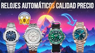 ✅ ¡Los 4 MEJORES RELOJES AUTOMATICOS Calidad Precio 2026! | Relojes Automáticos HOMBRE Aliexpress😱