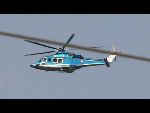 長野県警航空隊JA01EE（JA110E「やまびこ1号」後継機　Leonardo AW139）飛び回る②2023年2月15日（水）【愛知県警航空隊に協力？】