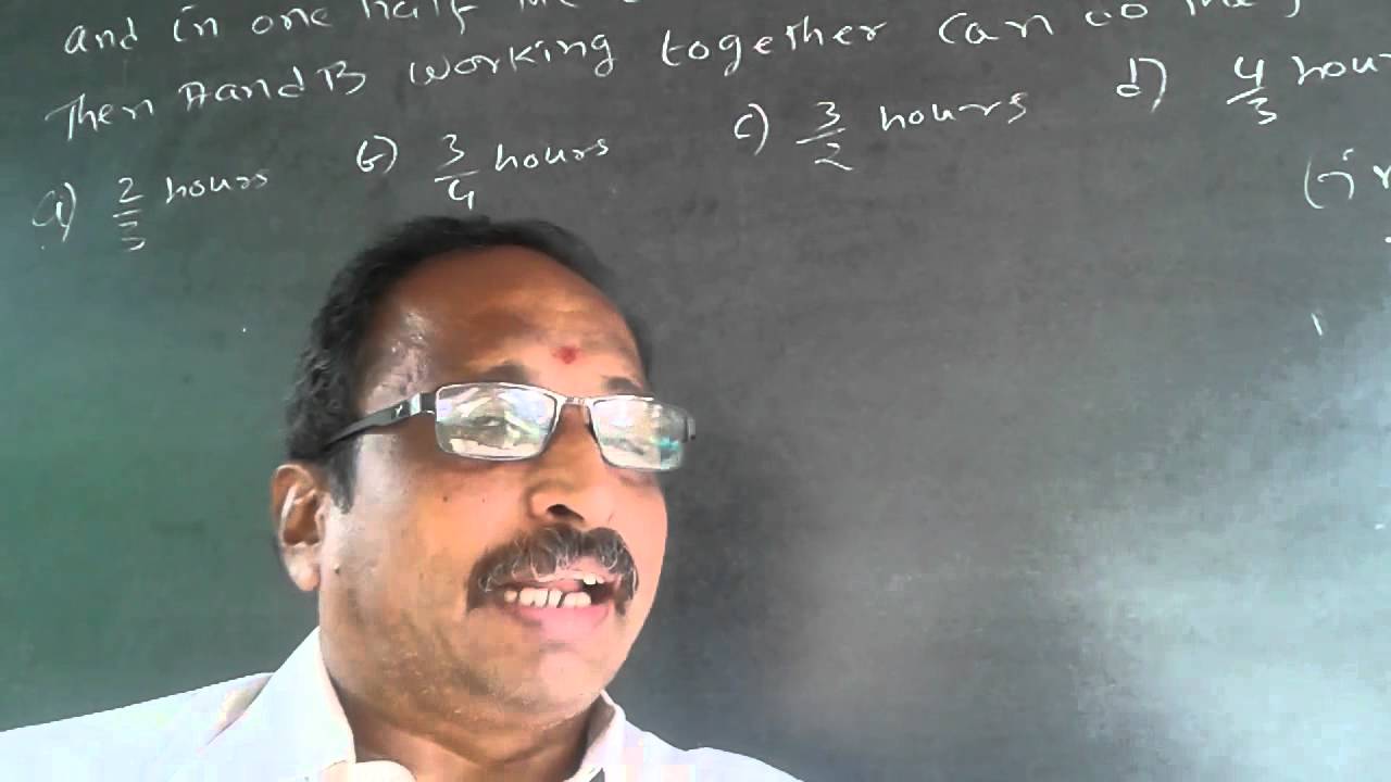 Quantitative aptitude time and work 4 ssc cgl youtube