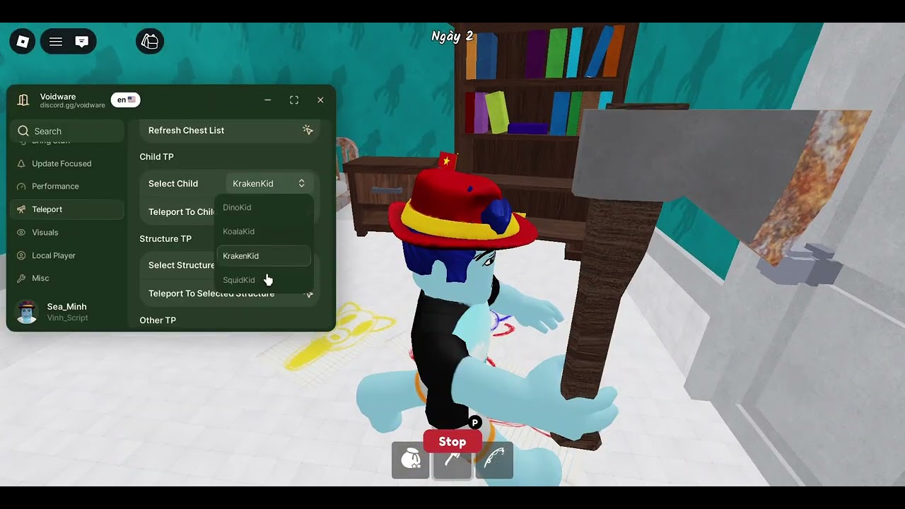 Script voidware cực kì mạnh và hữu ích nhược điểm hơi lag khi bật Script 99 night in the forest