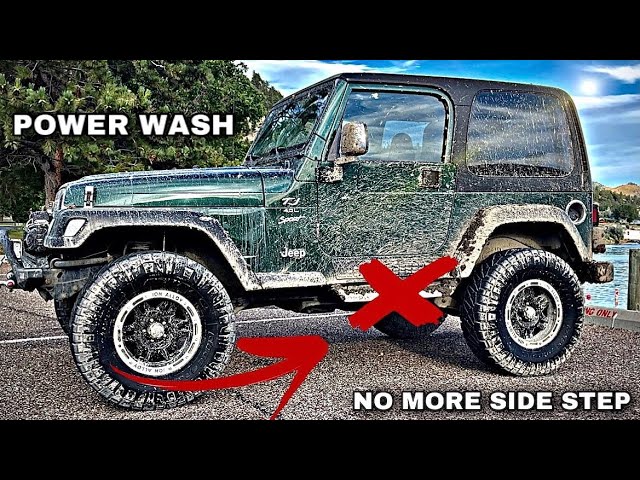 Jeep TJ Side Step Removal and Power Wash | FREE MOD - YouTube