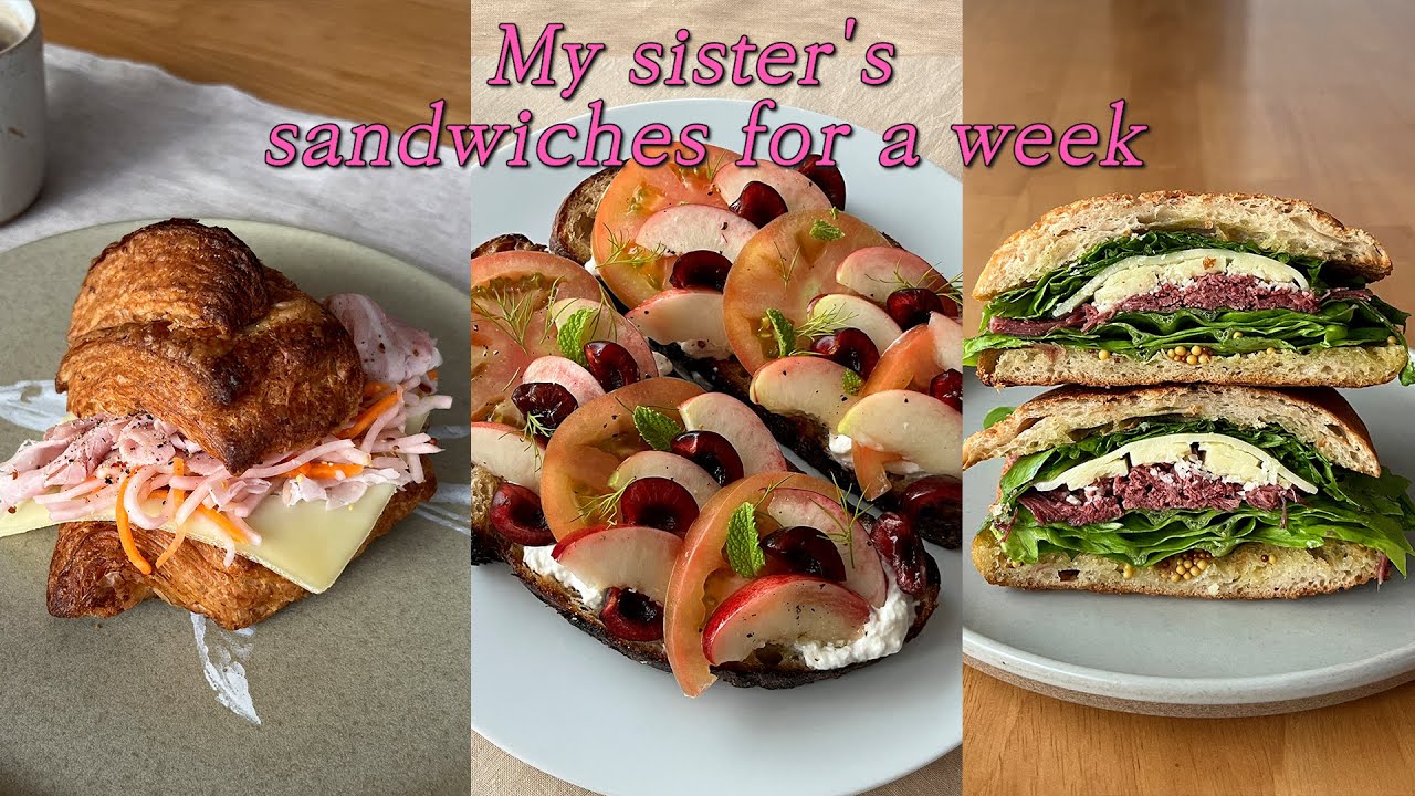 우런니 일주일 출근길 샌드위치 호다닥 도시락 part.31