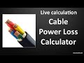 Cable loss calculator for aluminium copper and silver in tamil