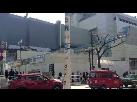 Shibuya station in 2014 昔の渋谷駅！東急東横線 渋谷駅 2014年 工事中