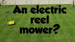 Using the Sun Joe plug in electric reel mower