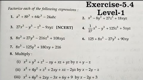 RD Sharma Class 9 Maths Chapter 5 Factorisation of Algebraic Expressions Ex 5.4 Q1 to Q8 Solutions