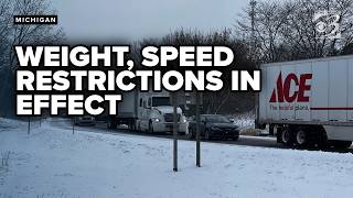Weight and speed restrictions for heavier vehicles take effect in Michigan