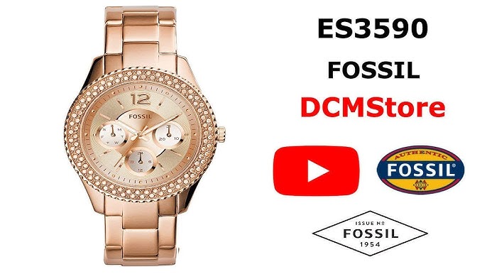 ES2811 Fossil Riley Multifunction Rose Gold - YouTube