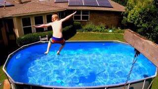 Jumping in the pool makes for great back yard fun kids. elizabeth and
isaac absolutely loved this above ground pool. they spent most of day
...