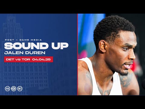Post-Game Press Conference: Jalen Duren | Pistons vs Raptors 04.04.25