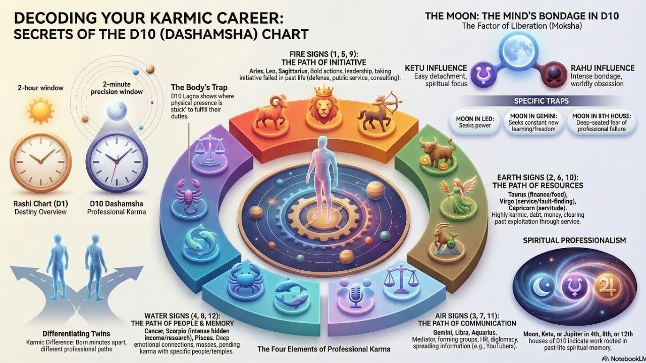 D10 Chart in relation with Rashi Chart | How to establish relationship with the karma assigned