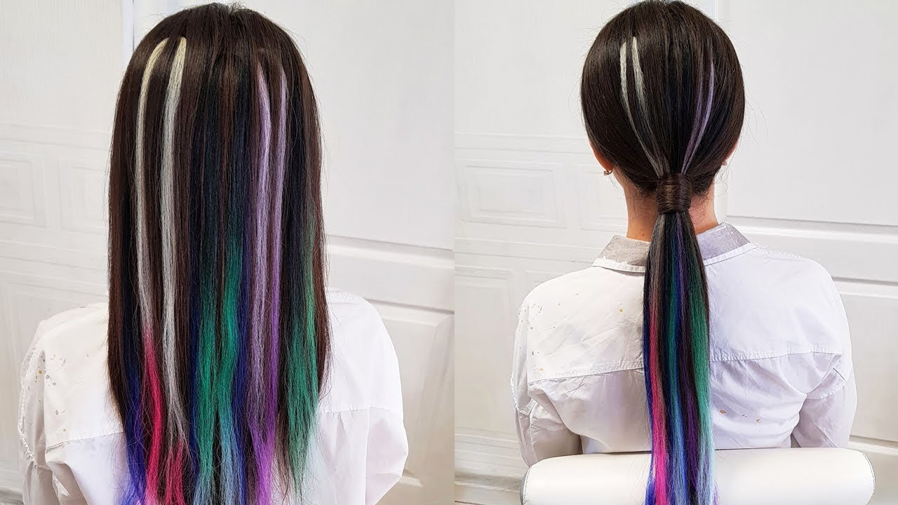 Красивые прически пошагово.Наращивание волос канекалоном.Хвост